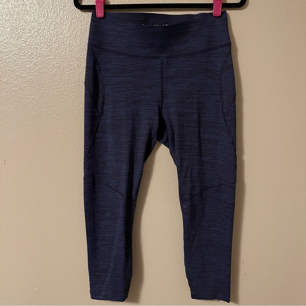 OUTDOOR VOICES TechSweat Kneecap Crop Leggings Baltic Blue - Picture 3 of 6